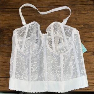 NWT Goddess White Lace Bridal Bustier- 36D